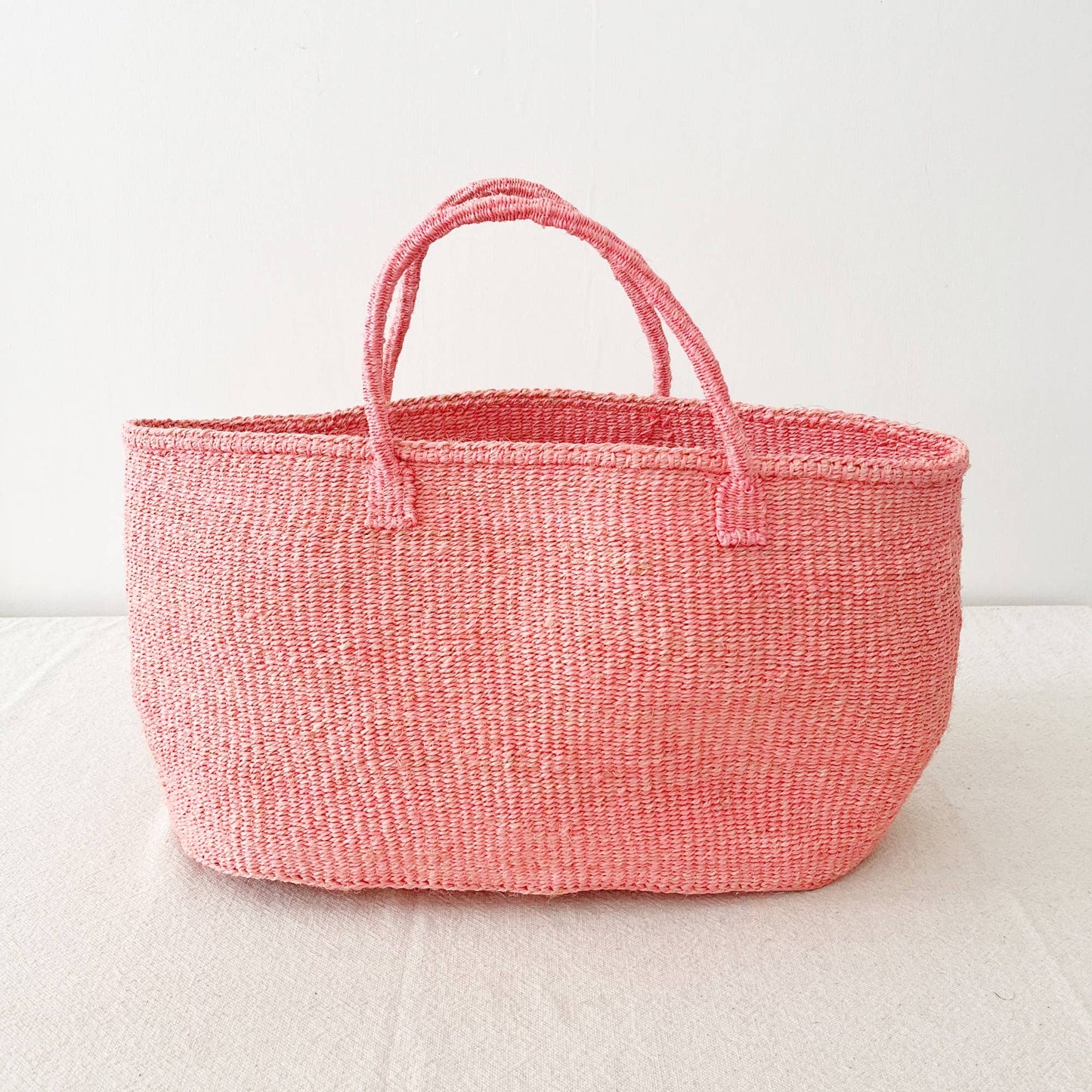 Sisal Tote: Pink Lemonade XL