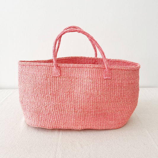Sisal Tote: Pink Lemonade XL