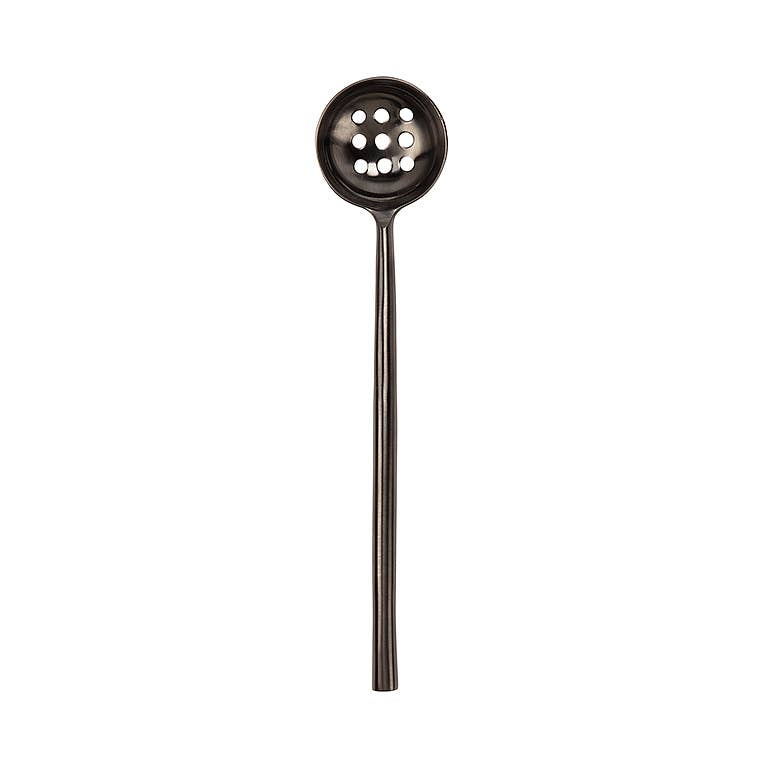 Matte Blk Olive Spoon 7"L