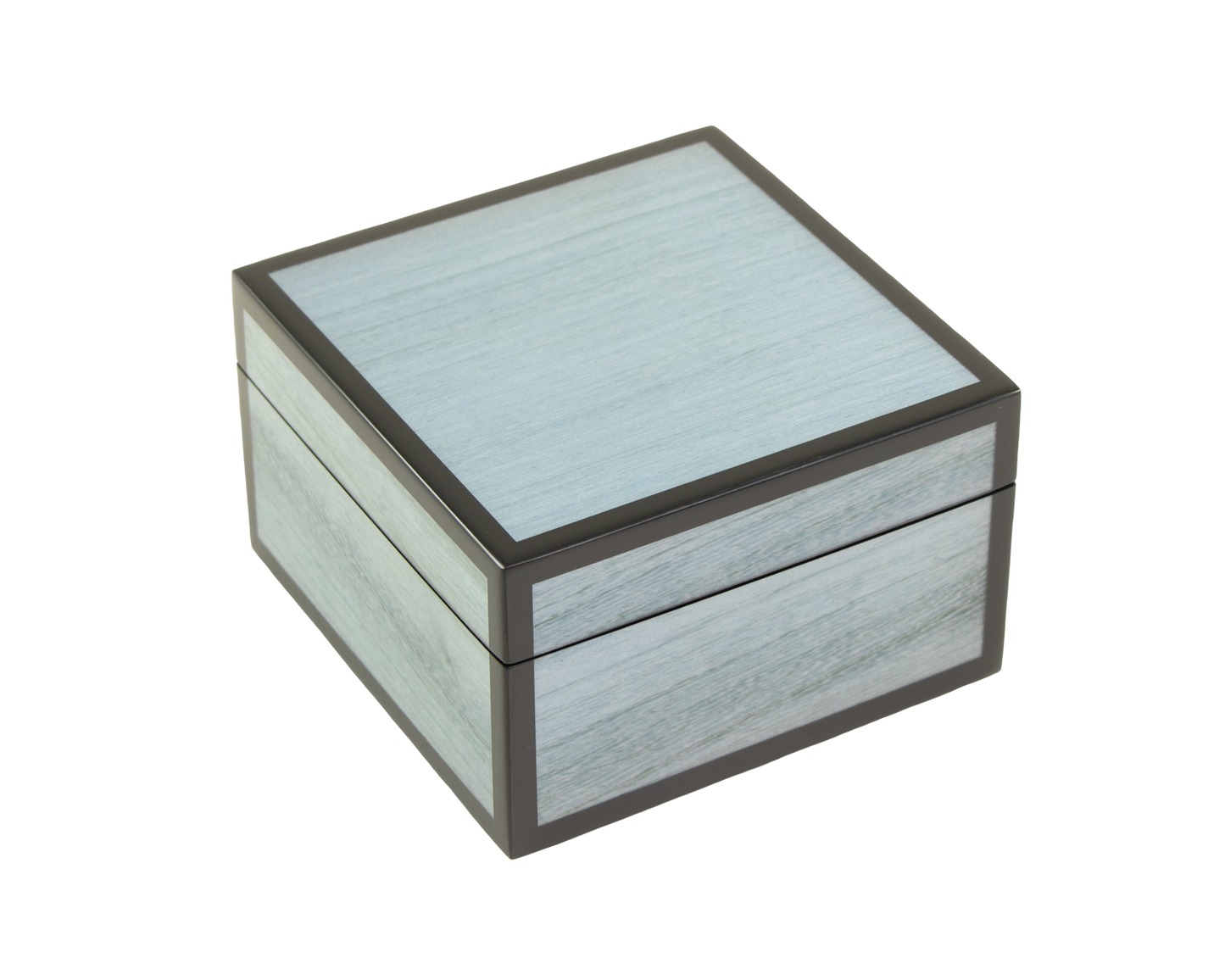 Blue Lacquered Tulipwood Square Box