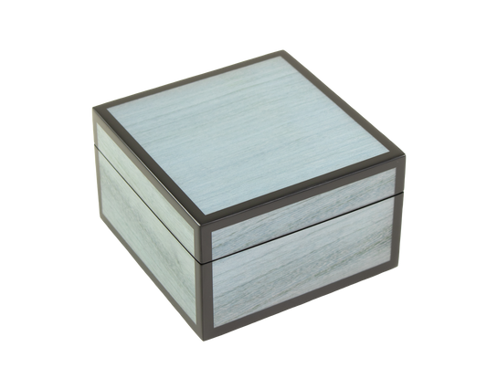 Blue Lacquered Tulipwood Square Box
