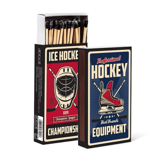 Retro Hockey Print Matches 4"L