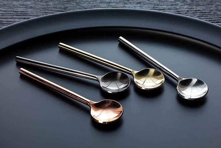 Modern Small Silver Spoon 4.5" L