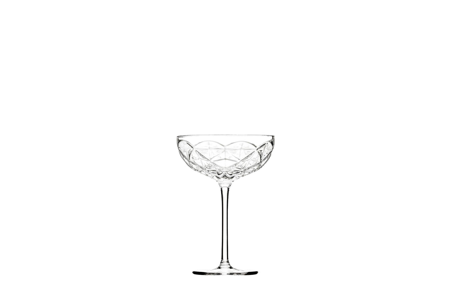 Vintage Style Faceted 8 oz. Coupe